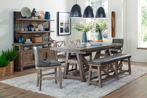 Lodge Dining Counter Height Extendable Dining Table
