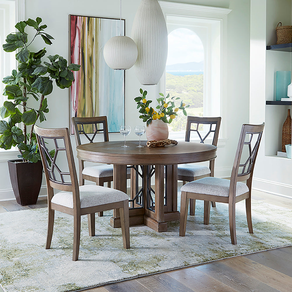 Sundance Dining - Sandstone Grid Back Dining Chair (2/CTN Sold in pairs)