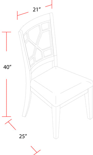 Sundance Dining - Sandstone Grid Back Dining Chair (2/CTN Sold in pairs)