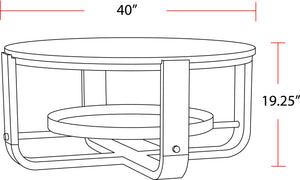 Escape Cocktail Table Round with Shelf
