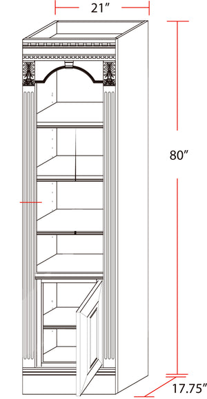 Huntington 21 In. Open Top Bookcase