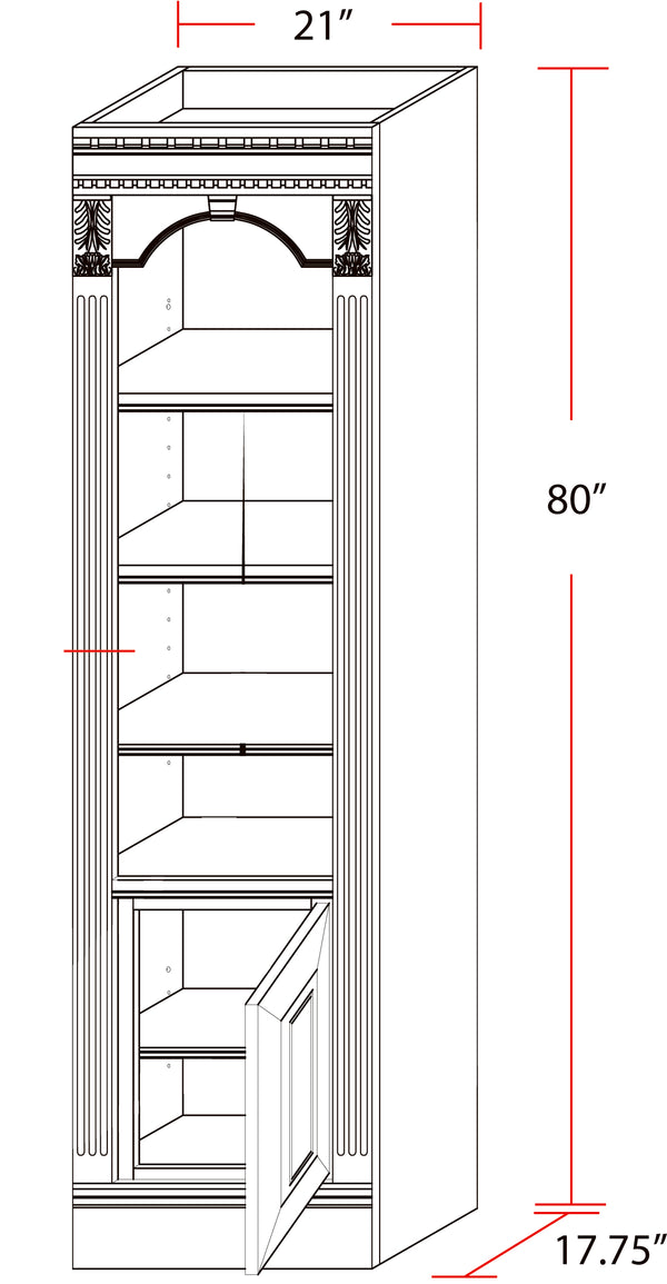 Huntington 21 In. Open Top Bookcase