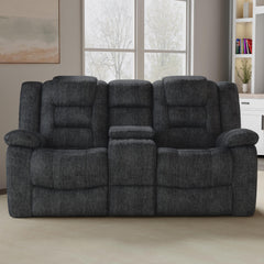 Bolton - Misty Storm Glider Reclining Console Loveseat