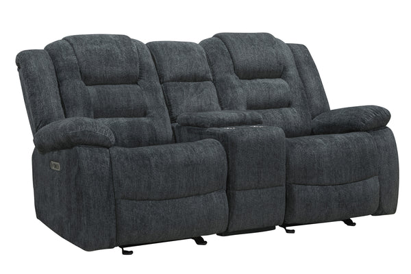 Bolton - Misty Storm Manual Glider Reclining Sofa Loveseat and Recliner