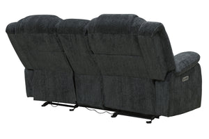 Bolton - Misty Storm Manual Glider Reclining Sofa Loveseat and Recliner