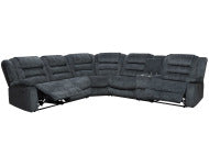Bolton - Misty Storm 6 Piece Modular Reclining Sectional and Entertainment Console