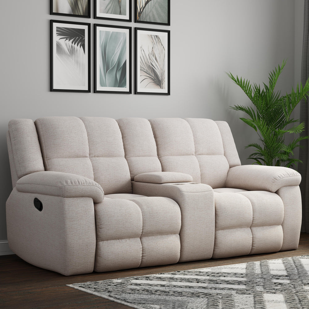 Buster - Opal Taupe Manual Console Loveseat
