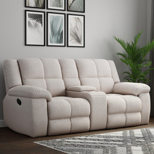 Buster - Opal Taupe Manual Console Loveseat