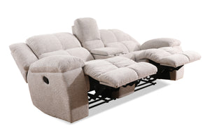 Buster - Opal Taupe Manual Console Loveseat