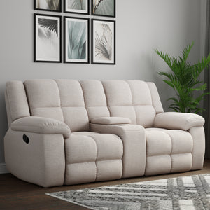 Buster - Opal Taupe Manual Reclining Sofa Loveseat and Recliner