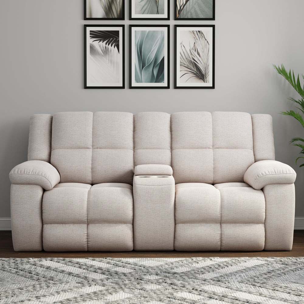 Buster - Opal Taupe Manual Reclining Sofa Loveseat and Recliner