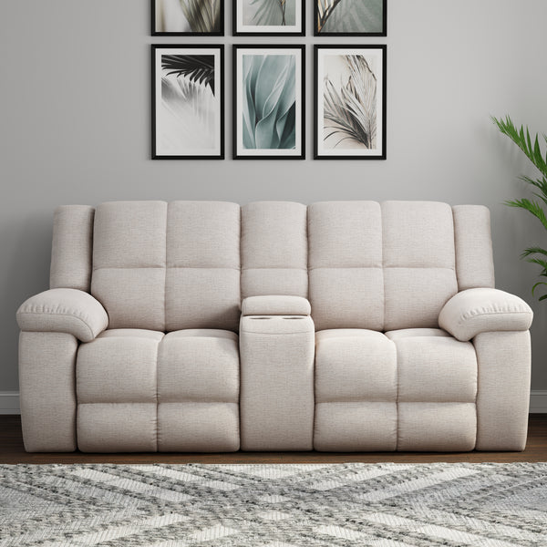 Buster - Opal Taupe Manual Reclining Sofa Loveseat and Recliner