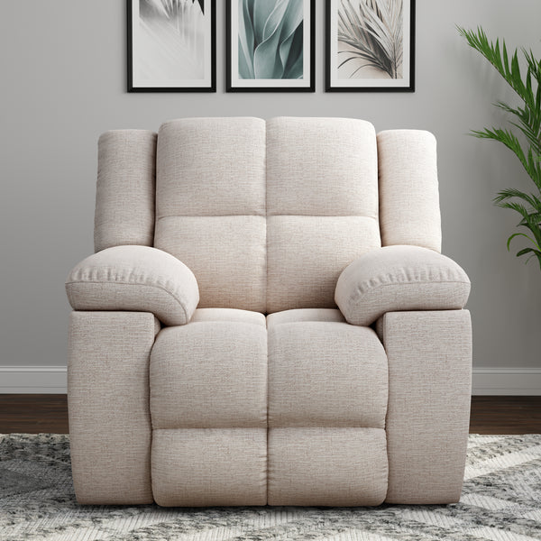 Buster - Opal Taupe Manual Reclining Sofa Loveseat and Recliner