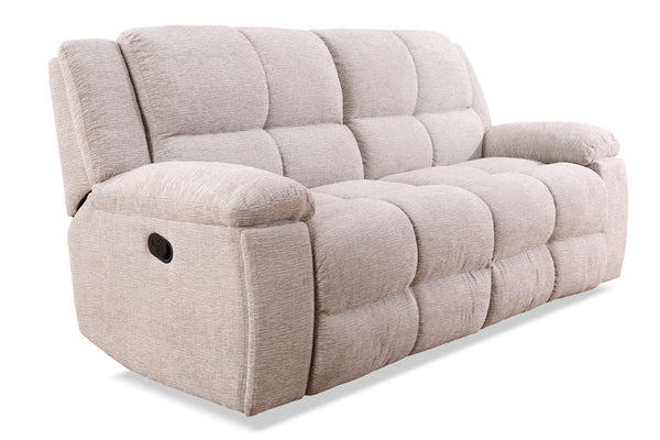 Buster - Opal Taupe Manual Reclining Sofa Loveseat and Recliner
