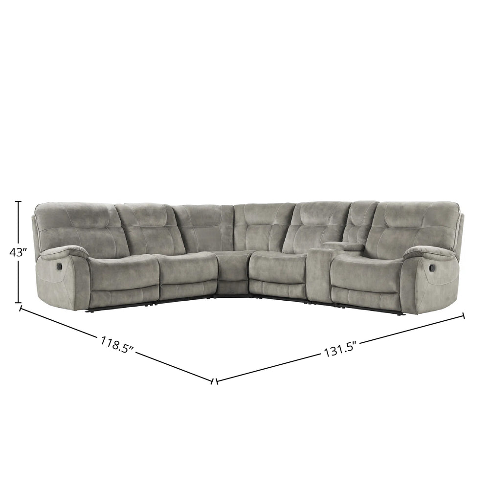 Cooper - Shadow Natural 6 Piece Modular Manual Reclining Sectional