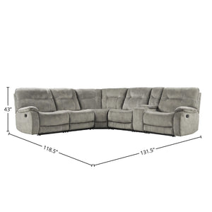 Cooper - Shadow Natural 6 Piece Modular Manual Reclining Sectional