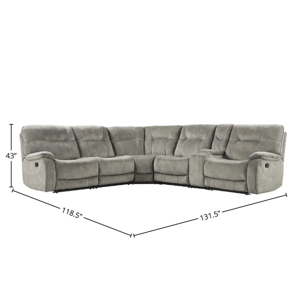 Cooper - Shadow Natural 6 Piece Modular Manual Reclining Sectional