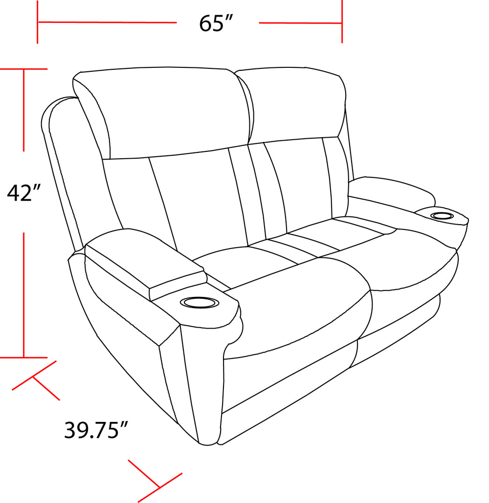 Dalton - Lucky Fawn Power Reclining Loveseat