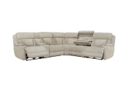 Dalton - Lucky Fawn 6 Piece Modular Power Reclining Sectional with Power Adjustable Headrests