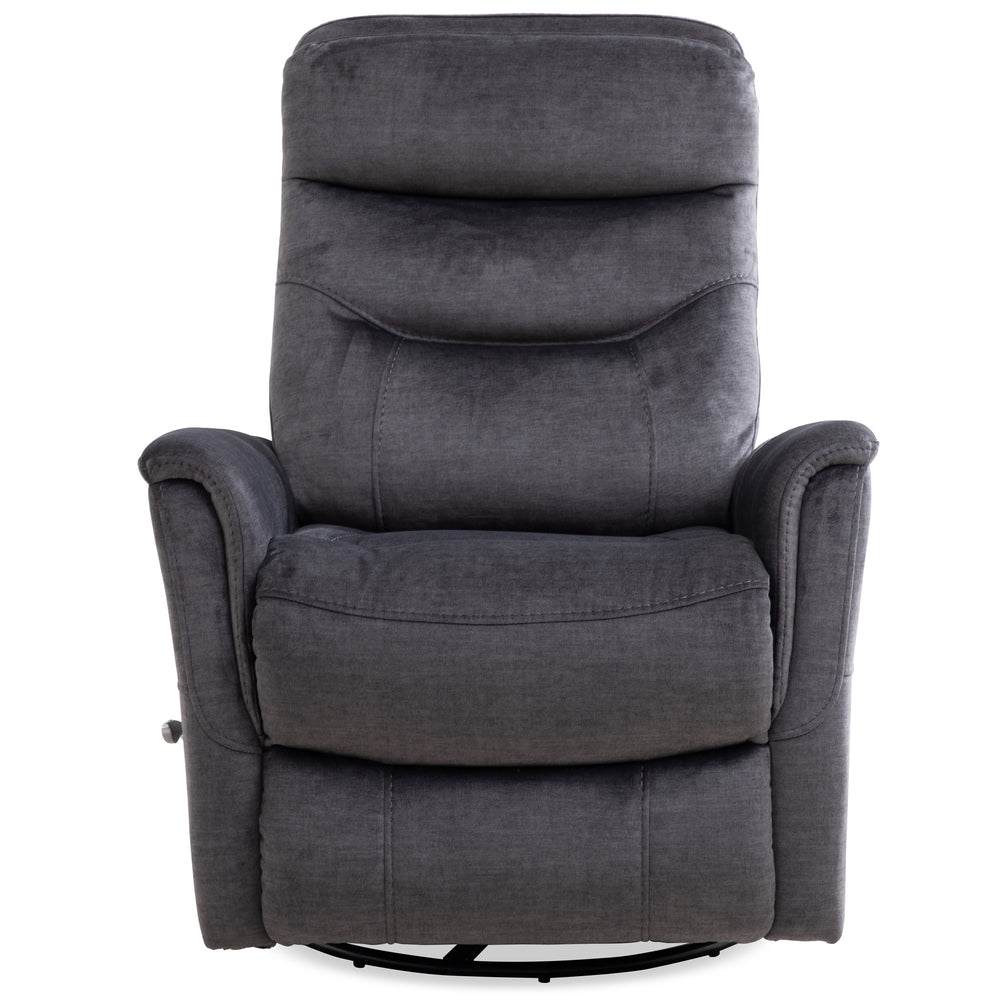 Gemini - Capri Charcoal Swivel Glider Recliner Two Pack