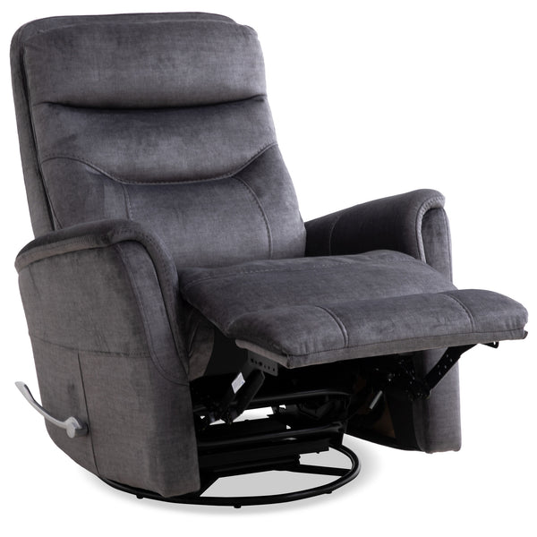 Gemini - Capri Charcoal Swivel Glider Recliner Two Pack