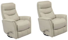 Gemini - Ivory Swivel Glider Recliner Two Pack