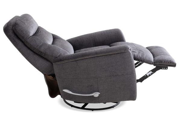 Gemini - Capri Charcoal Swivel Glider Recliner