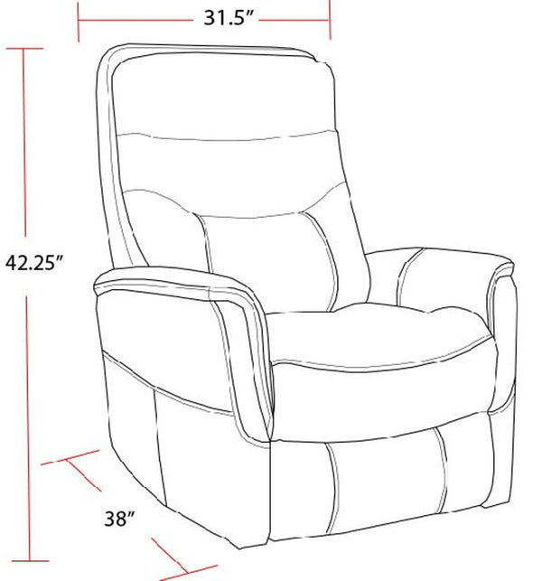 Gemini - Capri Charcoal Swivel Glider Recliner