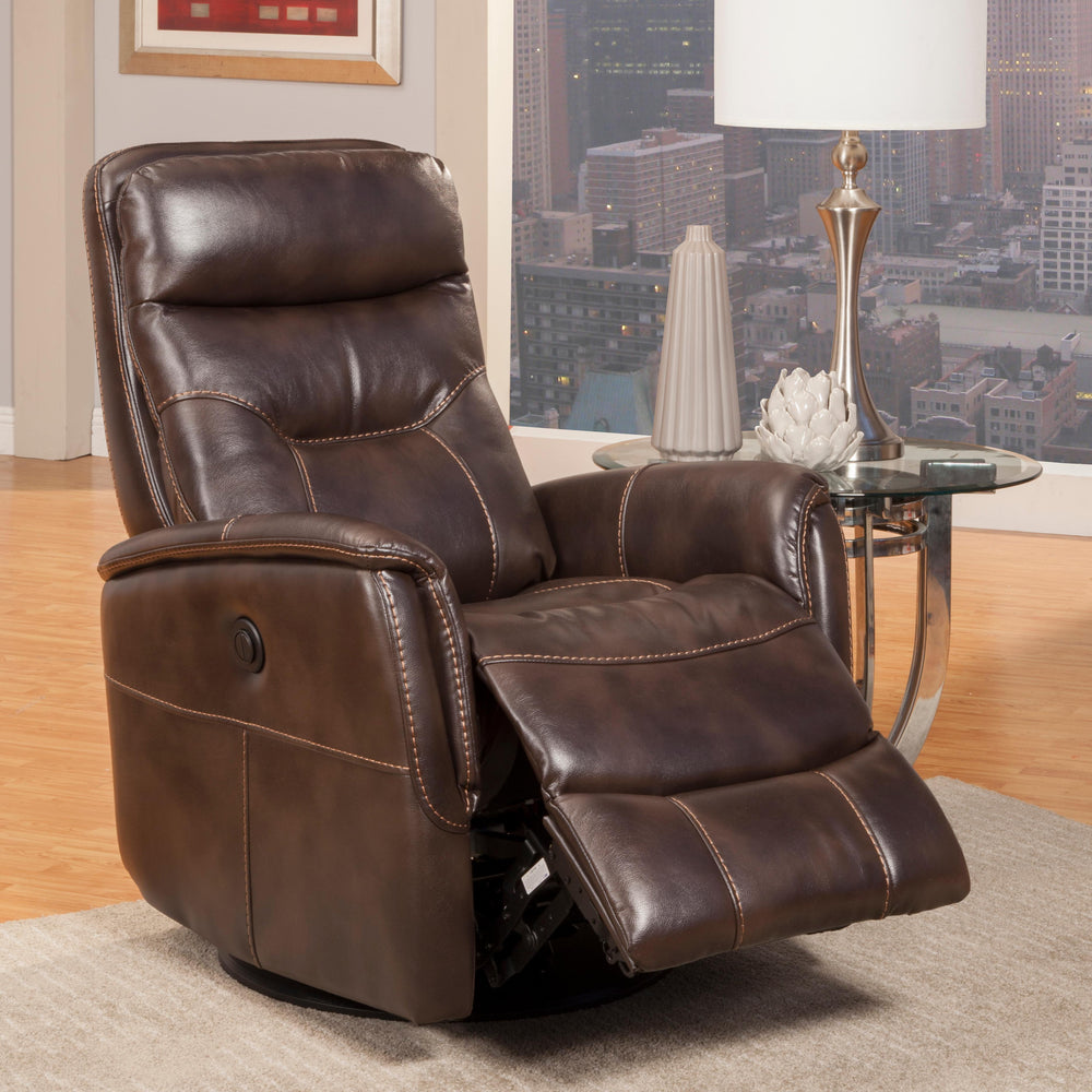 Gemini - Truffle Power Swivel Glider Recliner Two Pack