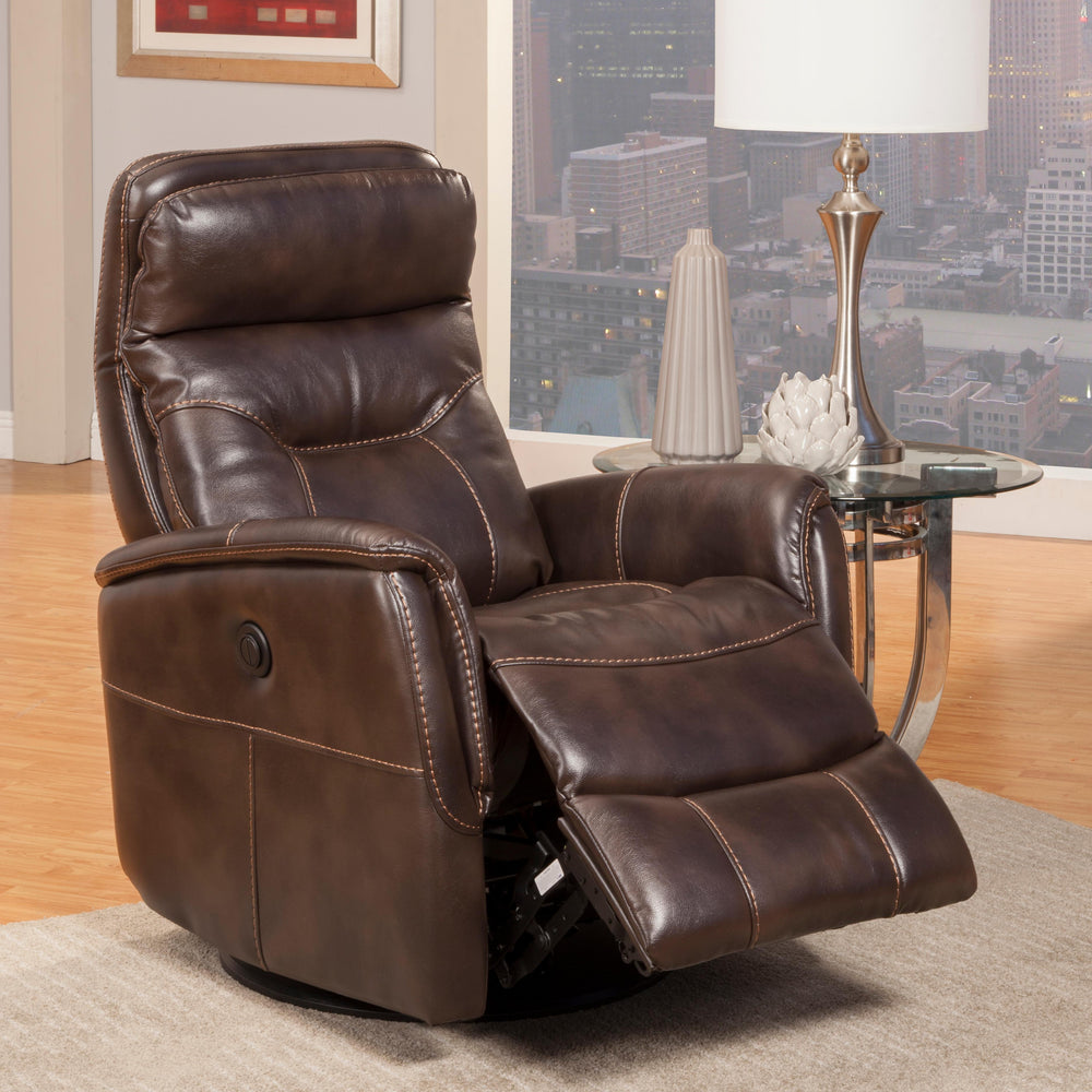 Gemini - Truffle Power Swivel Glider Recliner Two Pack