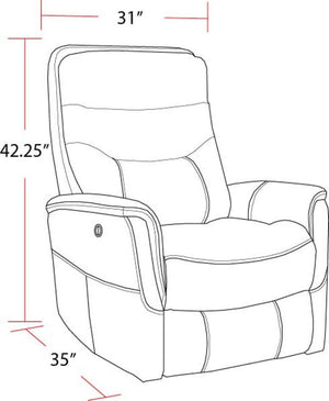 Gemini - Linen Power Swivel Glider Recliner