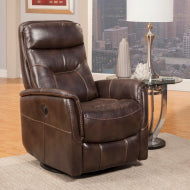 Gemini - Truffle Power Swivel Glider Recliner