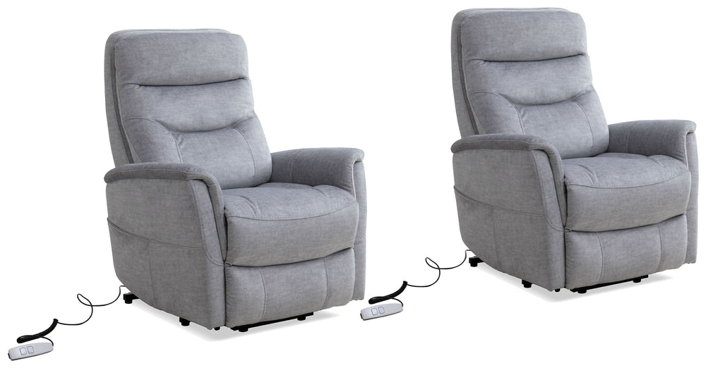 Gemini - Capri Silver Power Lift Recliner with Articulating Headrest Two Pack