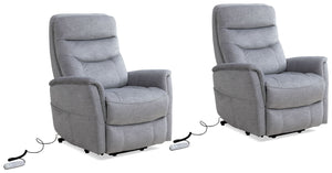 Gemini - Capri Silver Power Lift Recliner with Articulating Headrest Two Pack