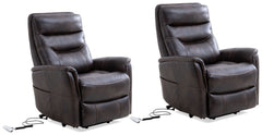 Gemini - Truffle Power Lift Recliner with Articulating Headrest Two Pack