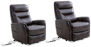 Gemini - Truffle Power Lift Recliner with Articulating Headrest Two Pack