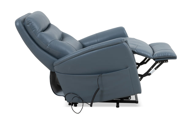 Gemini - Softy Azure Power Lift Recliner with Articulating Headrest