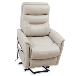 Gemini - Softy Ivory Power Lift Recliner with Articulating Headrest