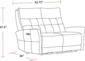 Gershwin - Lucca Butterscotch Zero Gravity Power Reclining Loveseat