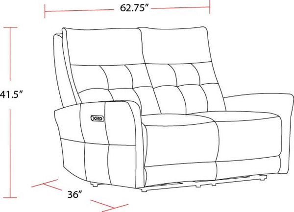 Gershwin - Lucca Butterscotch Zero Gravity Power Reclining Loveseat