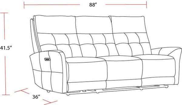 Gershwin - Lucca Butterscotch Zero Gravity Power Reclining Sofa