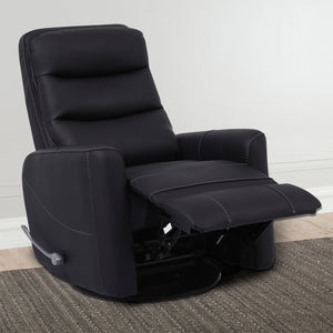 Hercules - Black Swivel Glider Recliner Two Pack