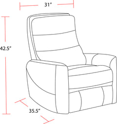 Hercules - Chocolate Swivel Glider Recliner