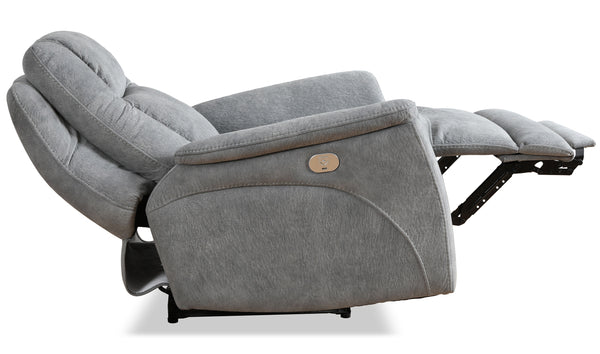Linus - Hudson Grey Zero Gravity Power Recliner