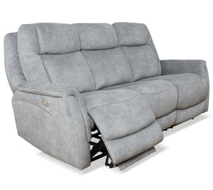 Linus - Hudson Grey Zero Gravity Power Reclining Sofa