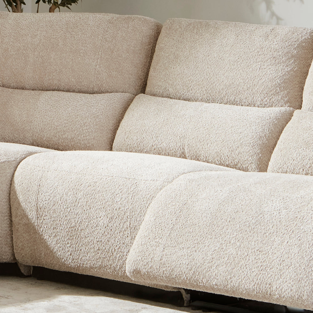 Modesto - Buttercream 6 Piece Modular Power Reclining Sectional with Power Adjustable Headrests