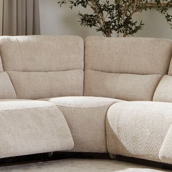 Modesto - Buttercream 6 Piece Modular Power Reclining Sectional with Power Adjustable Headrests