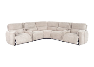 Modesto - Buttercream 7 Piece Modular Power Reclining Sectional with Power Adjustable Headrests