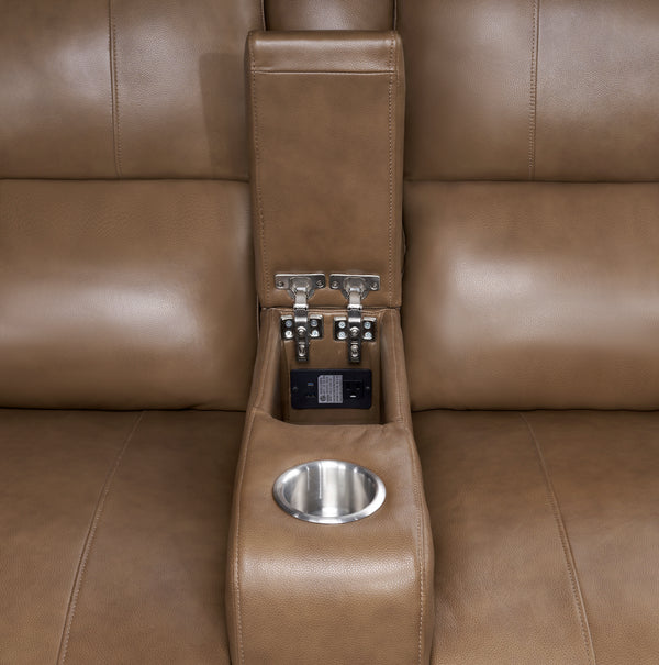 Modesto - Sable 7 Piece Modular Power Reclining Sectional with Power Adjustable Headrests