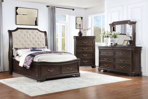  a testament to enduring craftsmanship and timeless style. This set includes a magnificent bed
